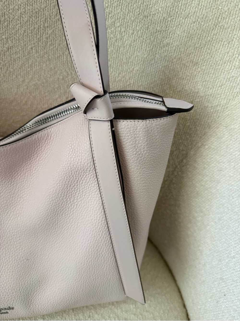 Kate Spade Knott Pebbled Leather Tote – Powdered Sugar (KN658) - Picture 5 of 8